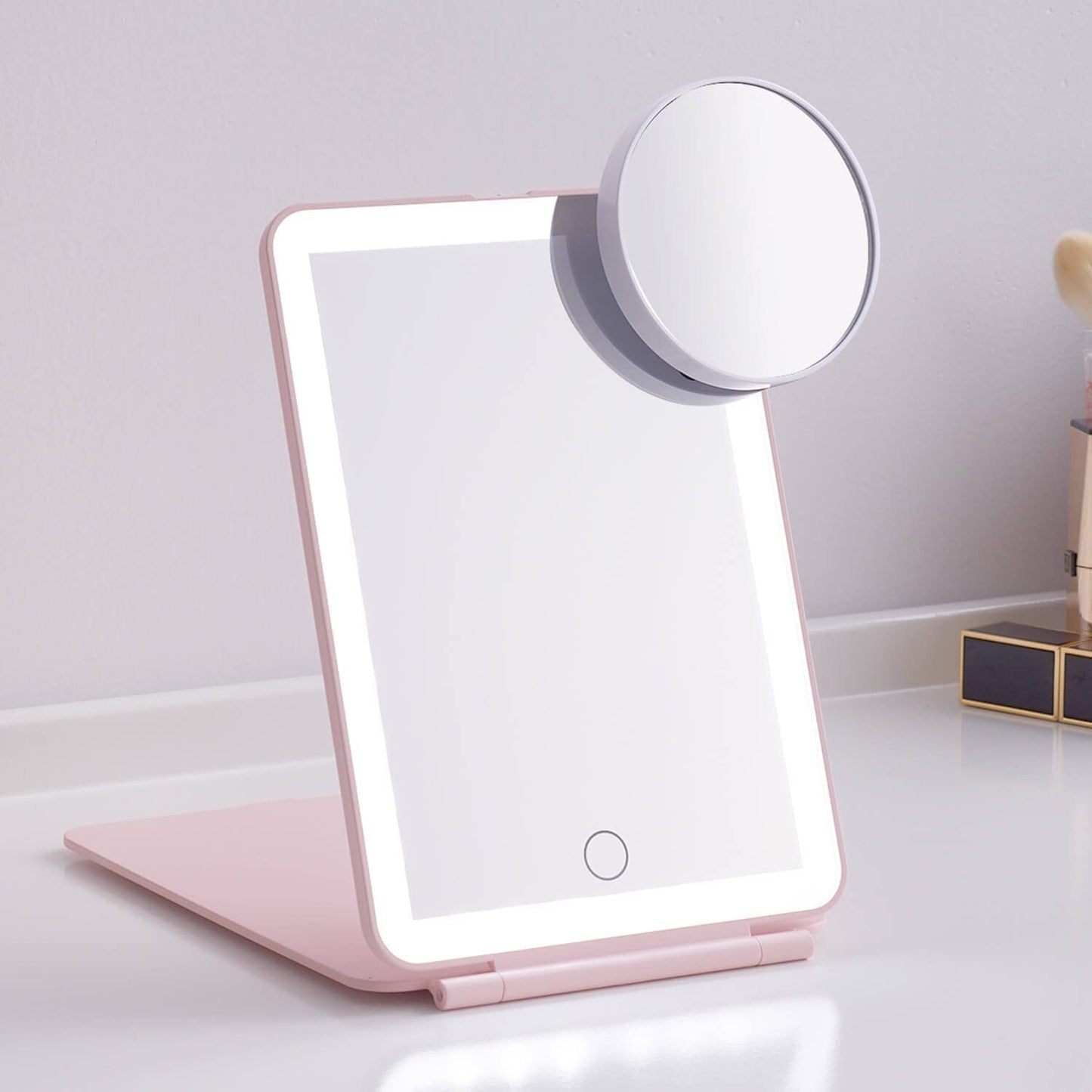 Rechargeable Makeup Mirror for Travel with light