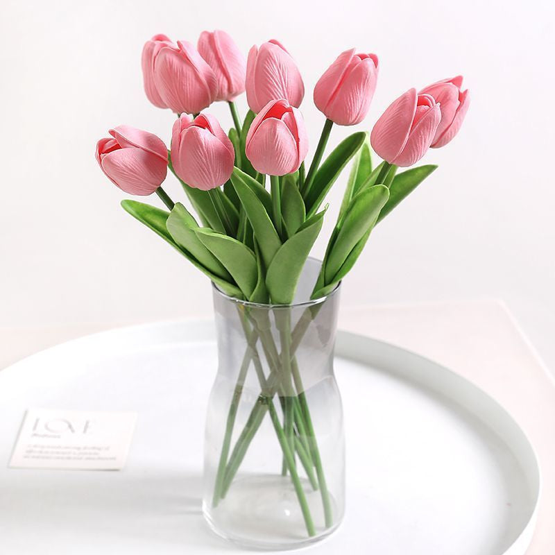 20 Flowers Artificial Tulip Silk Fake Flowers for Mother's Day, Easter, Valentine’s Day, Gifts in Bulk Home, Kitchen, Wedding Decorations, etc.