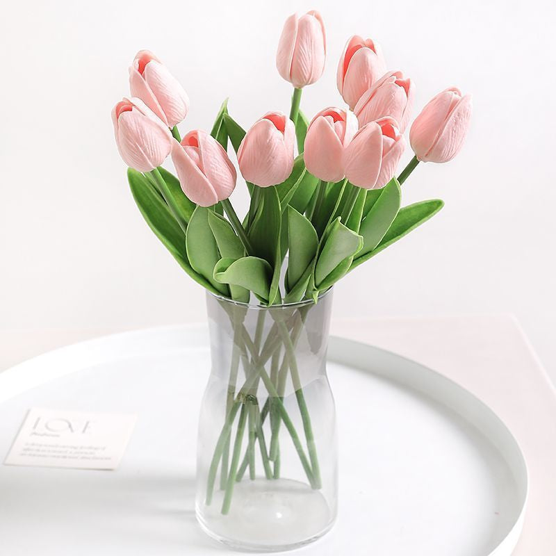 20 Flowers Artificial Tulip Silk Fake Flowers for Mother's Day, Easter, Valentine’s Day, Gifts in Bulk Home, Kitchen, Wedding Decorations, etc.