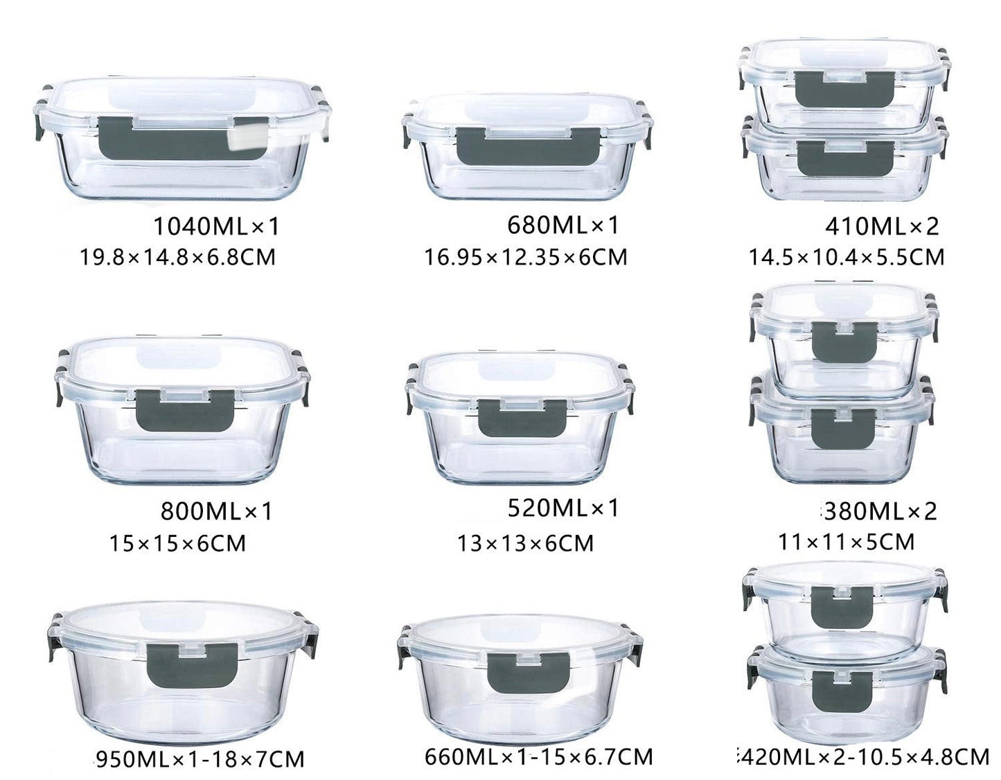 12 sets Food Containers